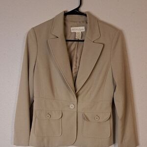 Parisian Signature Beige Women's Blazer size 4 petite